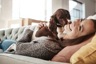 Shot of an attractive young woman relaxing at home on the weekend